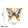 Estilo Nacional Song Brocado Mariposa Murciélago Sirena Base Colgante Hecho a Mano DIY Hanfu Broche de Presión Adorno Colgante para Coche Accesorios