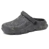 Nuevos Zapatos de Playa Ligeros de Verano Huecos Transpirables Estilo Coreano Personalizados para Exteriores Sandalias de Doble Uso Talla Grande Zuecos para Hombre