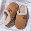 Nuevas Pantuflas de Algodón para Uso en Casa, Pantuflas de Invierno de Algodón Gruesas y Cálidas para Interiores con Forro Polar Adicional, Pantuflas de Felpa Antideslizantes para Hombres y Mujeres