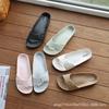 Pantuflas Eva de Hebilla Única Verano Moda Estilo Fresco Simple para Mujer Antideslizantes Impermeables Aumentadoras Pantuflas de Punta Abierta al Mayoreo