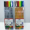 8603 Rotuladores Finos Fabricante Estudiante Arte Pintura Pluma de Aguja 6/12 Colores Pluma de Firma Pluma para Dibujar Línea de Gancho