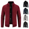 Cárdigan de Punto para Hombre de Comercio Exterior Temporada Otoño e Invierno 2026 Ropa de Abrigo Cuello Alto Cremallera Manga Larga Chaqueta Suelta Casual Suéter