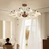 Luminária Pendente para Sala de Estar Estilo Wabi-Sabi Casca de Ovo Vintage, Sensação de Luxo Retro Americano, Novo Modelo 2026, Iluminação para Quarto Principal Estilo Francês