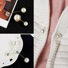 Broche de alfiler de perlas simple estilo coreano para mujer, ramillete, estilo japonés y coreano, alfiler para cuello de suéter que combina con todo, accesorios