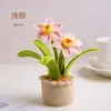 Producto Terminado en Stock: Hilo Crochet Exterior Montado en Coche Flor Eterna Regalo Creativo Adorno Planta en Maceta Decoración del Hogar