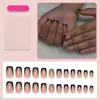 Uñas Postizas de Presión Estilo Oscuro Europeo y Americano Chica Caliente con Pedrería 24 Piezas Uñas Falsas Terminadas Venta Caliente de Comercio Exterior Uñas Postizas al por Mayor Uña