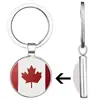Aliexpress Venta Caliente Transfronteriza Europea y Americana Bandera Hoja de Arce Bandera Canadiense Llavero Colgante Piedra del Tiempo Regalo