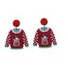Aretes Navideños de Acrílico Transfronterizo Europeo y Americano Aretes de Suéter Copo de Nieve Santa Claus Dibujos Animados Joyería para la Oreja para Mujer