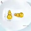 Pingente de Cobre Banhado a Ouro em Forma de Cabaça com Diamantes, Estilo Chinês, Vintage, Luxo Leve, Versátil, Pingente Requintado