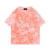 Camiseta casual de manga corta retro tie-dye desgastada de marca de moda urbana clásica americana lavada para hombre y mujer al por mayor