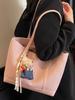 Bolso de Viajero de Gran Capacidad para Mujer 2025 Verano Nueva Moda Bolso de Hombro Simple Bolso Tote de Estilo Coreano de Aspecto Elegante