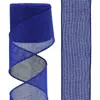 63mm Europeo y Americano clásico color sólido imitación lino cinta de lino rollo de lino corona lazo material correa de jardinería punto 10Y