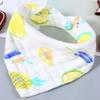 Toalla triangular de gasa de algodón para bebé, suave, absorbente, con estampado de dibujos animados, pequeña, venta al por mayor