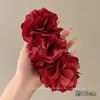 Vacaciones en la playa clip floral de plátano para el pelo pinza de garra floral de dopamina para recogidos en la parte posterior de la cabeza accesorio para el cabello adorno para el pelo