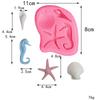 Serie Vida Marina Pegamento de Yeso Adornos Serie Océano Estrella de Mar Concha Caracola Molde de Silicona Decorativo
