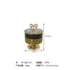 Oro Negro Retro Europeo Alto Dorado Chapado Tarro de Dulces Tarro de Especias Tarro de Frutos Secos Lujo Ligero Tarro Europeo Tarro de Almacenamiento Alta Apariencia