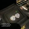 Pendientes de princesa austriaca con gemas de amor, chapados en oro vintage de 18 quilates, con borlas de circonitas puntiagudas en forma de corazón.