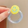 Anillo para Toalla con Cara Sonriente Dulce no daña el cabello Cuerda Elástica Alta para el Cabello Anillos para el Cabello Banda para el Cabello Cuerda para el Cabello Dulce de Niña Accesorios para el Cabello