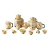 Taza de té de cerámica hecha en fábrica, Taza de maestro, Tetera pequeña, Bol con tapa de tres piezas para el hogar, Taza de té de oficina, Juego de té