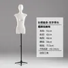 Mannequin Feminino de Meio Corpo com Cobertura de Tecido, Novo Suporte de Exibição com Mãos Móveis para Vitrine de Loja de Roupas
