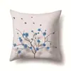 Funda de Almohada Geométrica de Rama de Hoja para Sofá, Funda de Cojín de Oficina de un Solo Lado, Funda de Almohada para Sala de Estar, Funda de Almohada Lumbar para Ciclismo