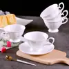 Xícara de Chá da Tarde de Cerâmica Jingdezhen Retro Café Leite Osso Porcelana Estilo Escandinavo Conjunto de Xícara e Pires de Café