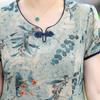 Vestido de Verano para Madres Nuevas 2024, Elegante Vestido de Verano de Media Edad para Mujer, Falda de Chifón Estampada de Media Edad de Manga Corta