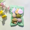 Superventas Transfronterizo Set de 11 Piezas Set de 7 Piezas de Esponjas de Maquillaje, Borlas de Terciopelo para Polvo, Combinación con Bolsa Colorida, No Absorbe el Polvo, Doble Uso para Aplicación Seca y Húmeda