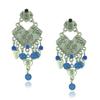Pendientes colgantes con borlas de estilo retro transfronterizo, con cuentas geométricas talladas, estilo étnico Miao antiguo en oro y plata, joyería al por mayor