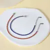 Pulseira de aço titânio com zircônia de fileira única totalmente cravejada, estilo ins, cor fresca, exportável, pulseira de aço inoxidável para mulheres