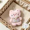 Pingente chaveiro de animal de pelúcia fofo para decoração de mochila de meninas, pingente de brinquedo versátil atacado
