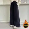 Calças Grossas com Forro de Fleece para Meninas 2026 Estilo Inverno Crianças Médias e Grandes Moda Estilosa Calças Longas de Pernas Largas Alunos do Ensino Fundamental Calças Casuais