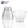 Taza Transparente Redonda Desechable de Plástico de Aviación para Postre Mousse Pudín Helado Exportación Personalizada Transfronteriza