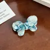 Estilo Coreano Estilo Lindo Pinza para el Cabello de Mariposa de Ácido Acético Pinza de Pato Diseño de Nicho Elegante Pinza Lateral para Flequillo con Diamantes