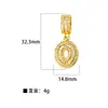 Xi Yin Transfronterizo Europa y América ins Moda Personalidad Hip Hop Colgante Perforado Cobre Microincrustado Circonita Colgante de Cobre de 26 Letras