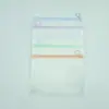 Bolsa de Documentos Impermeável de PVC Transparente Fosco Selada nas Bordas 3D para Guardar Recibos e Materiais Coloridos, Especificamente para Provas de Estudantes