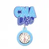 Lindo Dibujo Animado Brillante Elástico Pinza para Insignia de Enfermera Doctor Reloj de Bolsillo de Hospital Reloj de Pecho Pinza Telescópica Reloj para Colgar