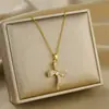 Acessório de Pingente de Laço Totalmente Cravejado Estilo Europeu e Americano Corrente de Pescoço Versátil, Elegante, Fashionável, Não Desbota, Colar de Aço Titânio para Mulheres