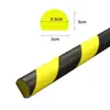 Tiras Anticolisión de PU, Tiras Protectoras de Esquina, Tiras Protectoras de Bordes Suaves para Garaje, Poliuretano a Prueba de Golpes, Goma de Advertencia Auto-Adhesiva Industrial Negra y Amarilla