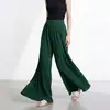 Figura en forma de pera pantalones de pierna ancha ajustados que ocultan las caderas cintura elástica buena caída versátiles casuales pantalones largos hasta el suelo pantalones rectos Miyake