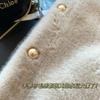 Abrigo peludo con hebilla redonda de cobre envejecido, cuello redondo, manga de princesa, sedoso, voluminoso, tono sobre tono M1229W