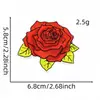 Serie Roja Pegatinas de Tela Bordadas Parches Decorativos de Frutas y Flores Calcomanías para Planchar Accesorios de Ropa Bordados por Computadora Listos para Usar