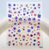 Nuevas pegatinas para uñas con diseño floral vintage transfronterizo, carta romántica inglesa, pegatinas decorativas para uñas con flor de campo en relieve 5D