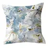 Funda de Almohada Flor de Pintura a Tinta Artística Nuevo Estilo Transfronteriza Regalo Decorativo Cojín para Sofá de Casa Jardín Hecho a Medida
