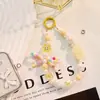 Pingente Criativo de Folha com Laço para Celular, Pingente para Bolsa de Menina, Chaveiro DIY, Boneca Pingente Pequeno Decorativo