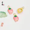 Colgante de gota de aceite de circón microincrustado para mujer, Colgante de collar de fresa de venta caliente estilo Ins, Fresco de verano y sensación de alta gama