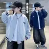 Chaqueta de Béisbol para Niños Otoño 2025 Nueva Chaqueta Reversible Casual de Primavera y Otoño para Niños Grandes Top Deportivo