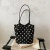2026 nova moda transfronteiriça bolsa tote simples de grande capacidade bolsa de ombro casual coreana com bolinhas bolsa de axila