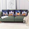 Fronha de Linho com Pele de Pêssego para Halloween, Fronha Decorativa para Almofada de Sofá de Sala de Estar