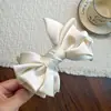 Presilha de banana elegante com laço Dongdaemun coreana para rabos de cavalo altos, presilha vertical que não danifica o cabelo, acessório de cabelo elegante e de alta qualidade